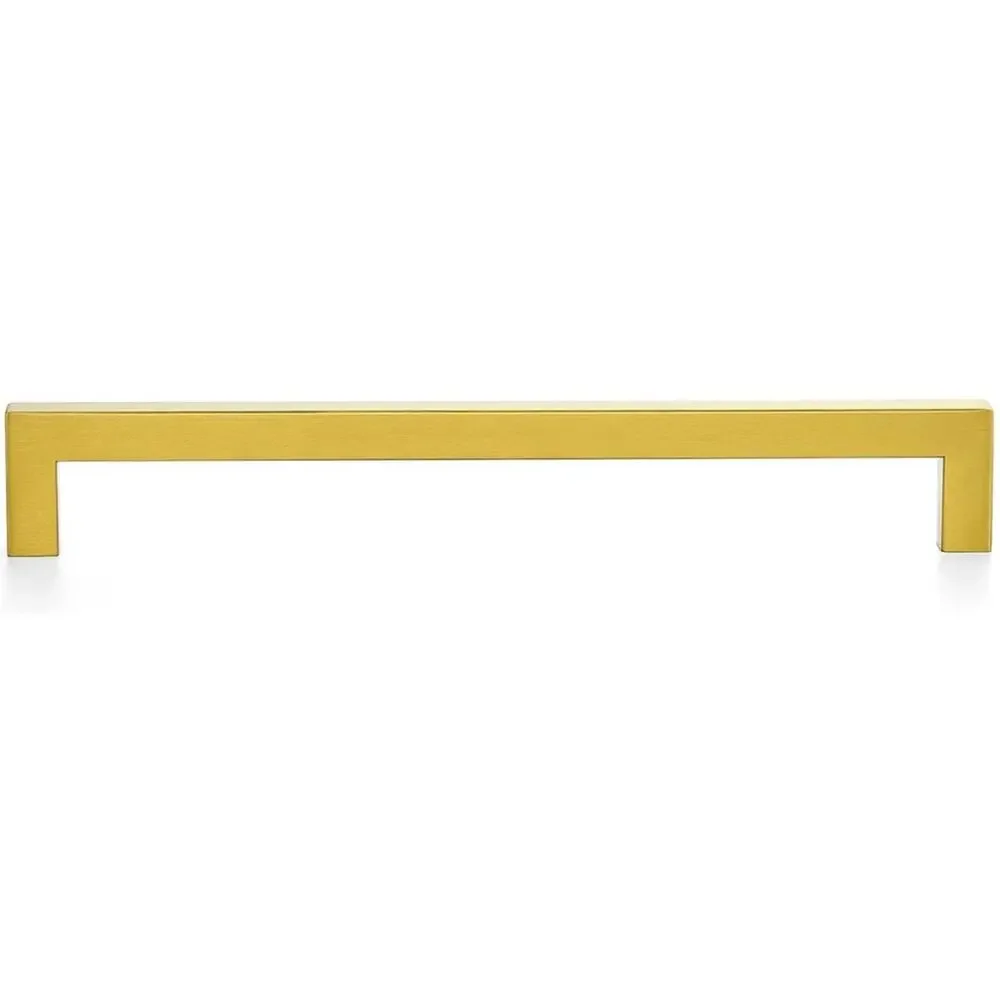3 NEW Brushed Brass Gold over Stainless Steel Cabinet Pulls Door Handle Hardware